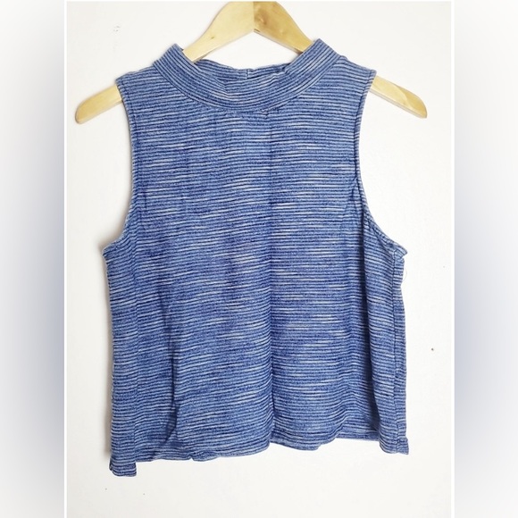 Blue Cropped Anthropologie Tank - Picture 2 of 4